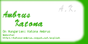 ambrus katona business card